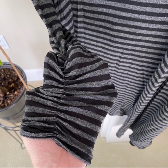 DEX Gray Black Thin Open Cardigan with Hood - Picture 5 of 7